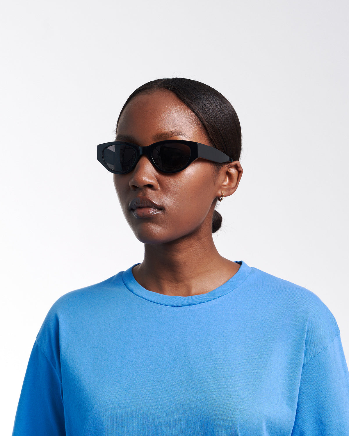 Sunglass 16 - Deep Black Solid - Orange