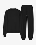 Organic Relaxed Sweatsuit - Deep Black