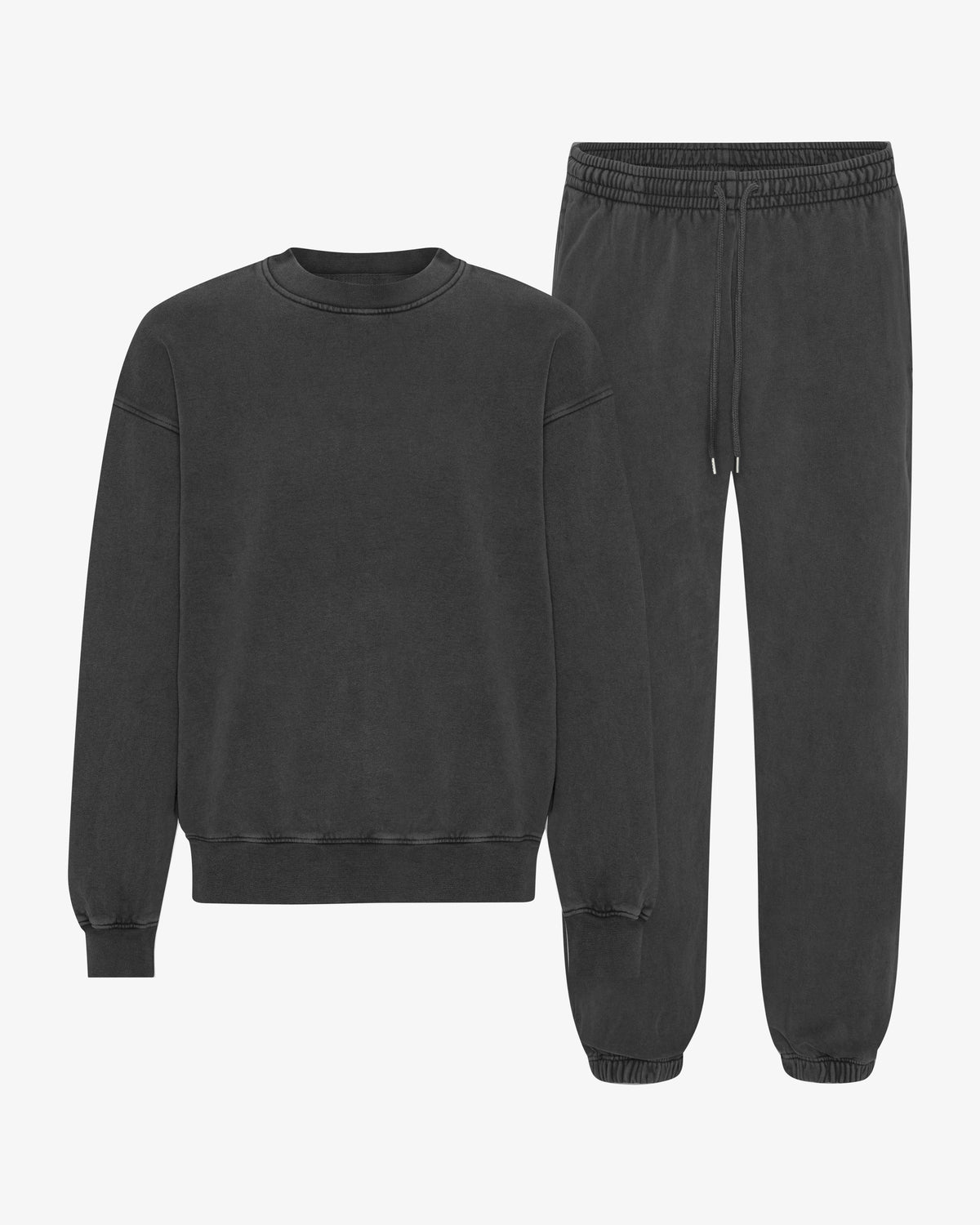 Organic Relaxed Sweatsuit - Faded Black