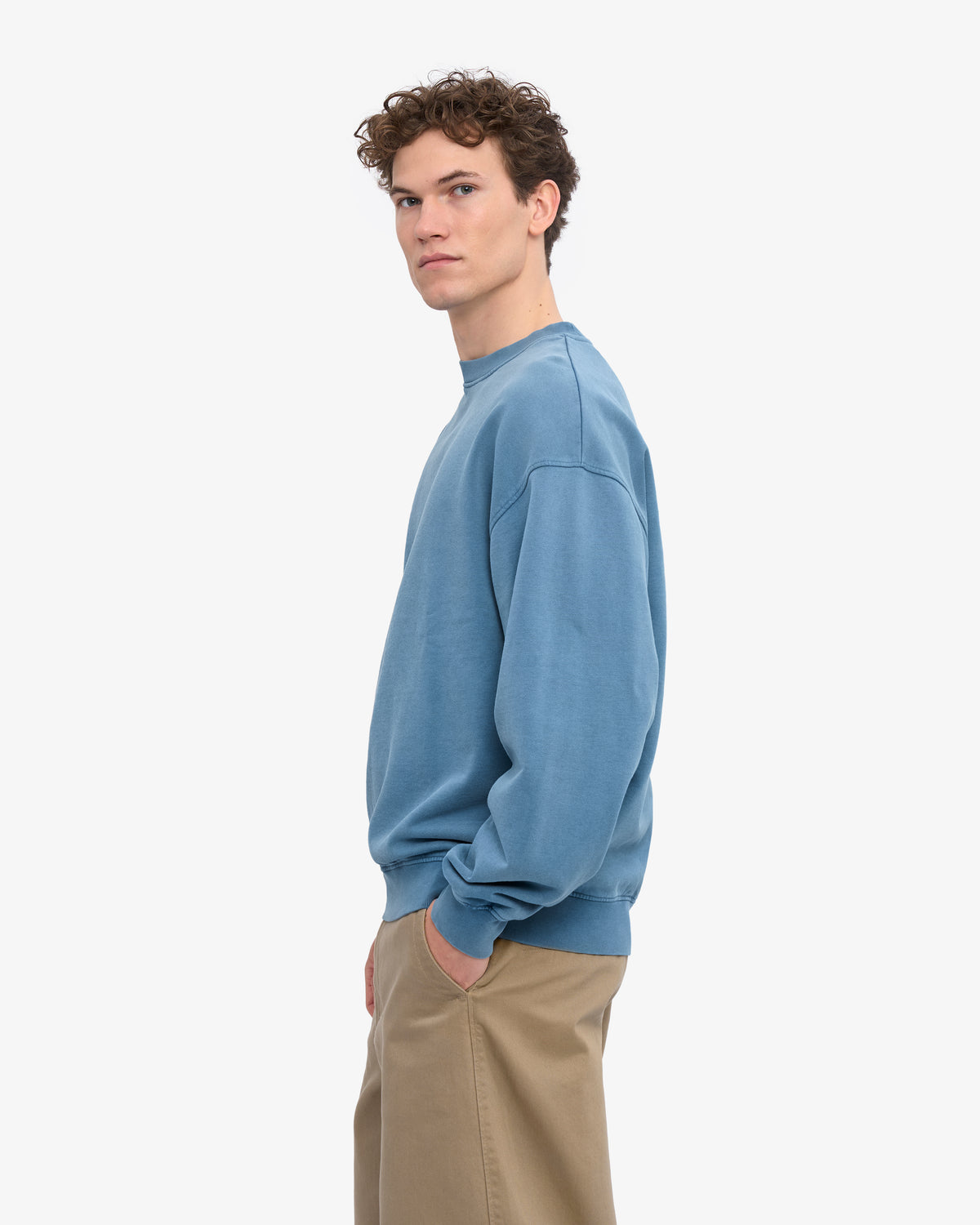 Organic Oversized Crew - Faded Indigo