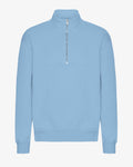 Organic Quarter Zip - Seaside Blue