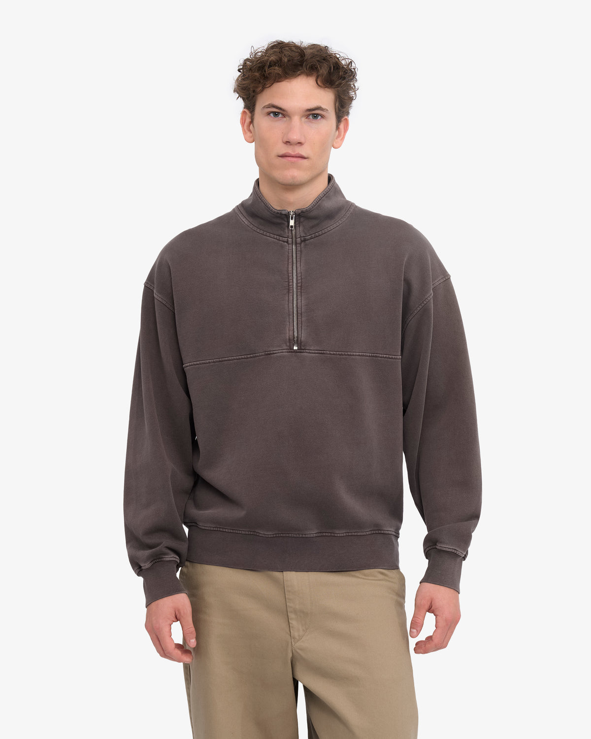 Organic Quarter Zip - Faded Mud