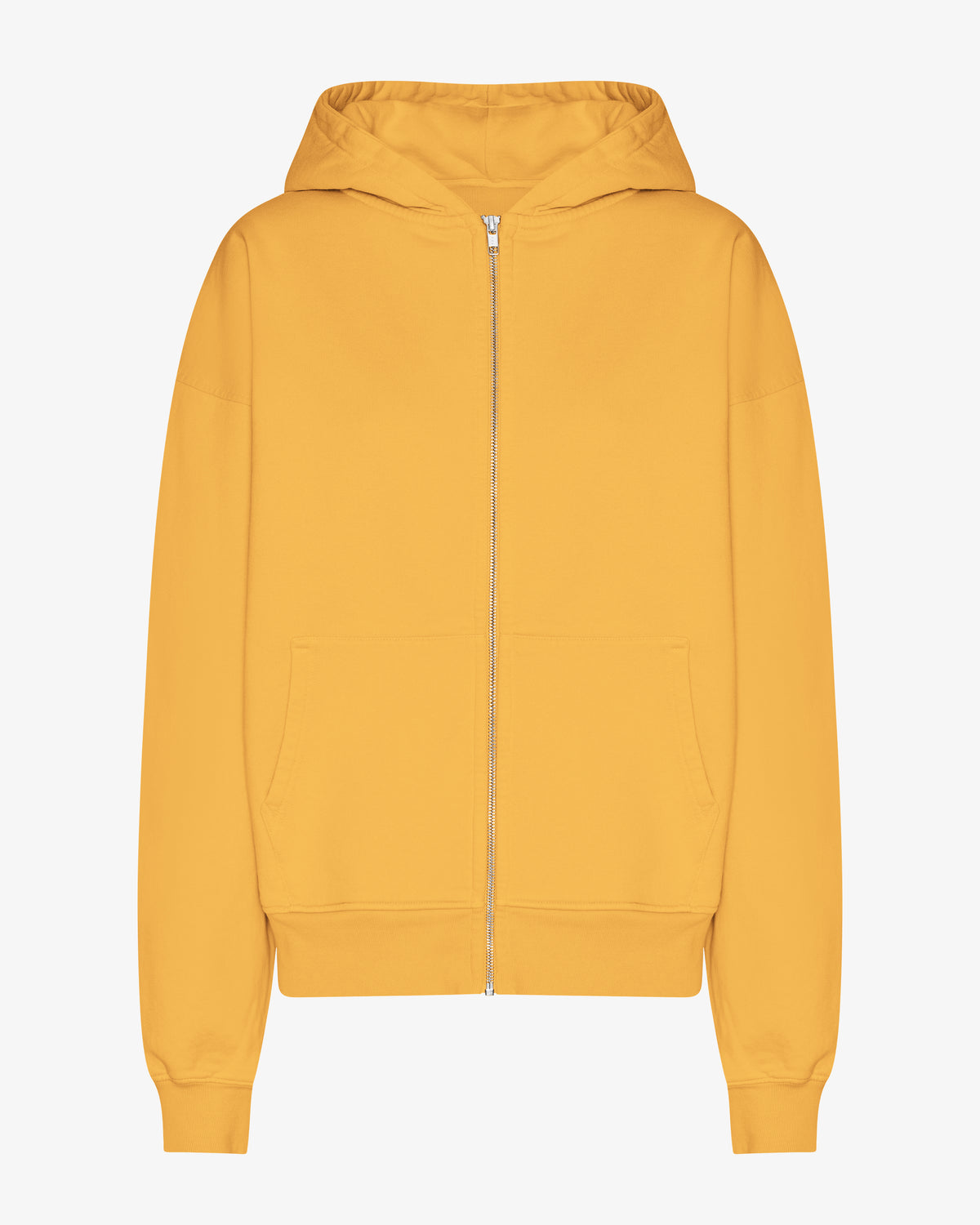 Organic Oversized Zip Hood - Burned Yellow