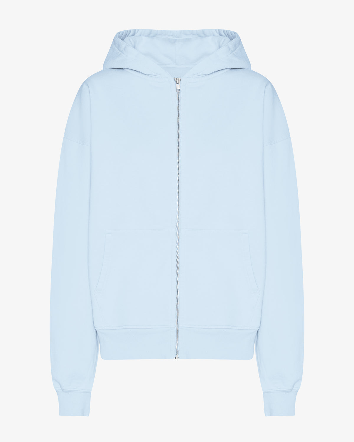 Organic Oversized Zip Hood - Polar Blue