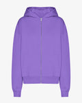 Organic Oversized Zip Hood - Ultra Violet