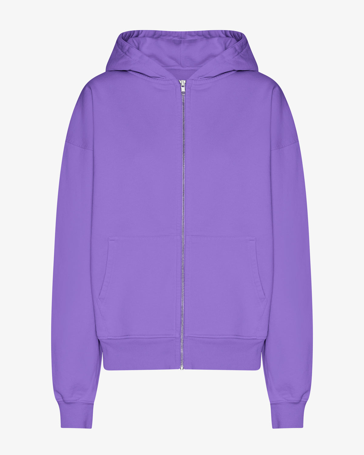 Organic Oversized Zip Hood - Ultra Violet