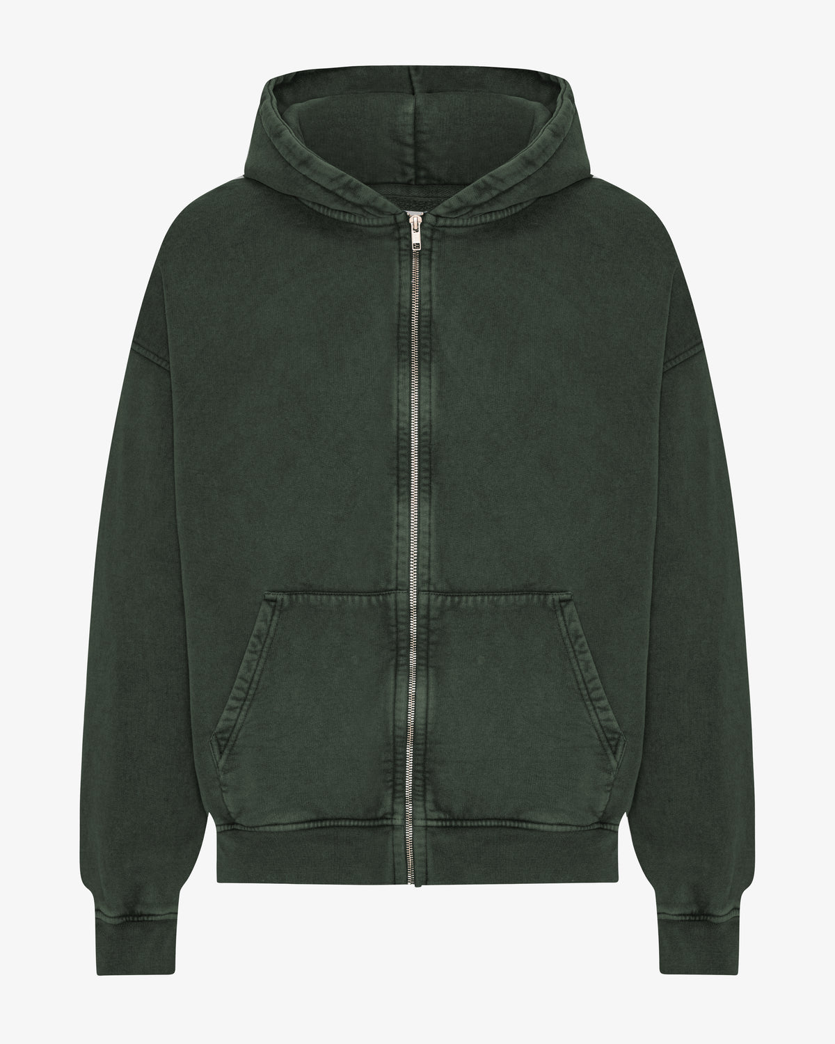 Organic Oversized Zip Hood - Midnight Forest