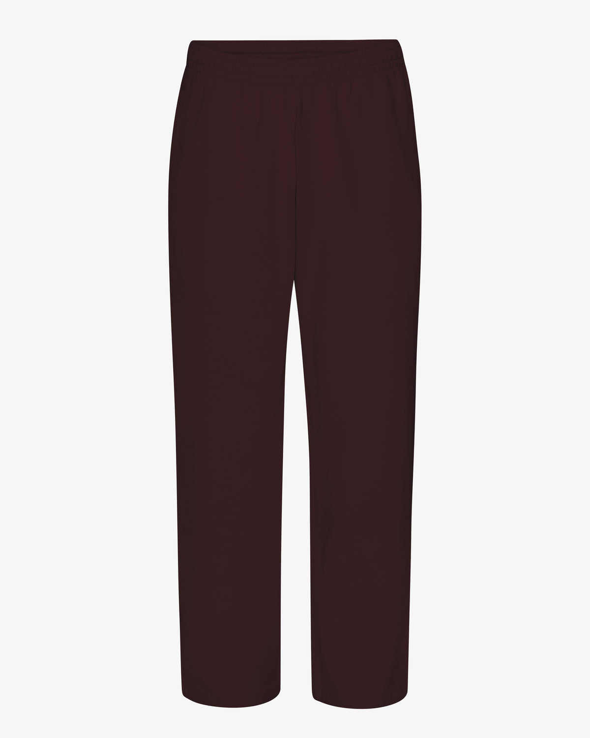 Organic Straight Leg Sweatpants - Oxblood Red