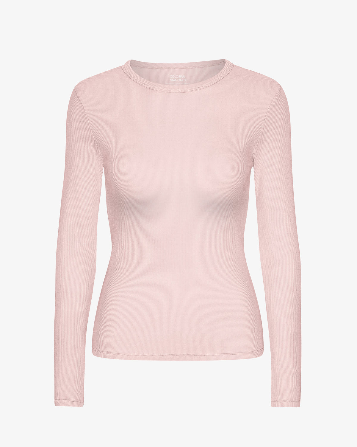 Women Organic Rib LS T-Shirt - Faded Pink
