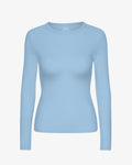 Women Organic Rib LS T-Shirt - Seaside Blue
