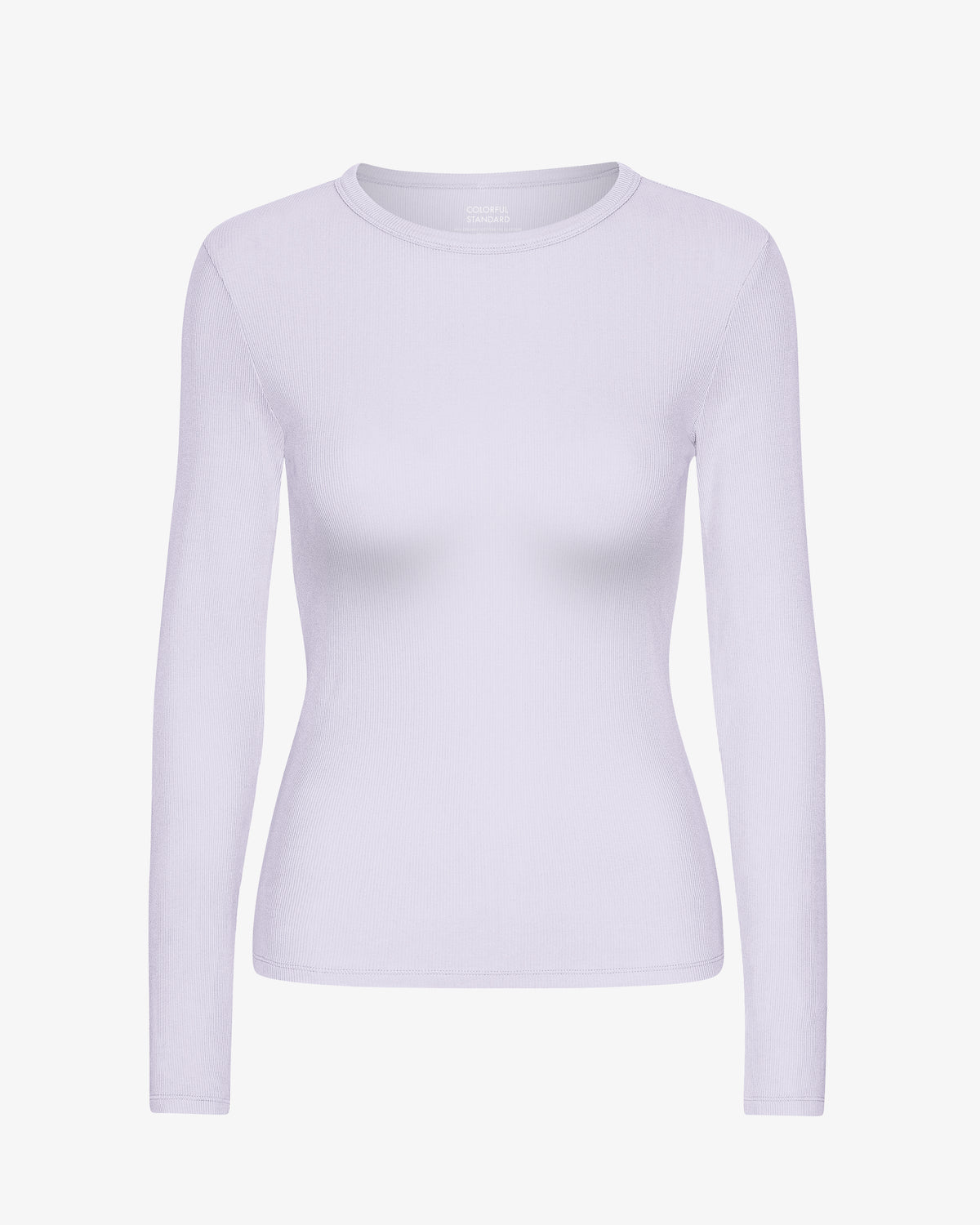 Women Organic Rib LS T-Shirt - Soft Lavender