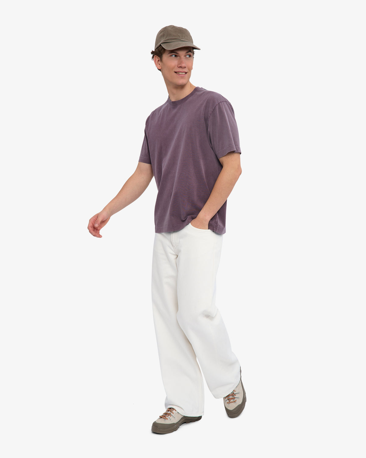 Oversized Organic T-Shirt - Faded Grape