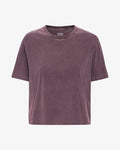 Organic Boxy Crop Tee - Faded Grape