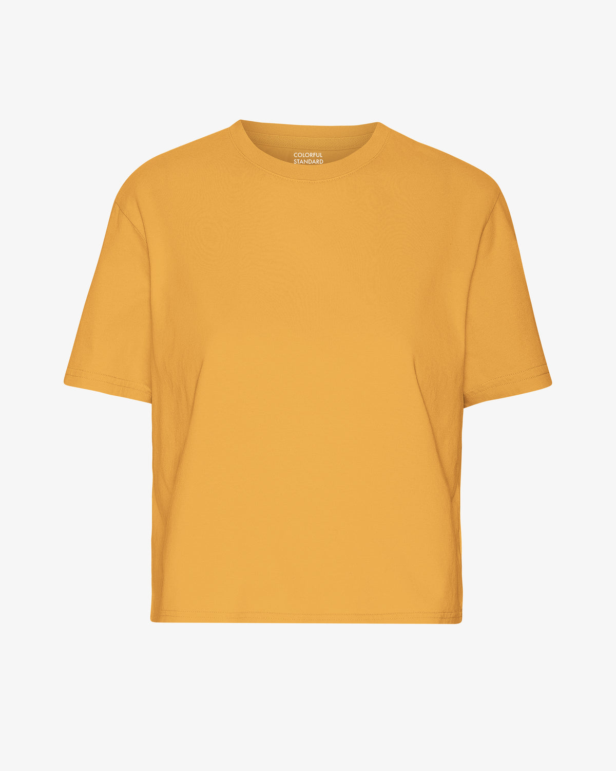 Organic Boxy Crop Tee - Burned Yellow