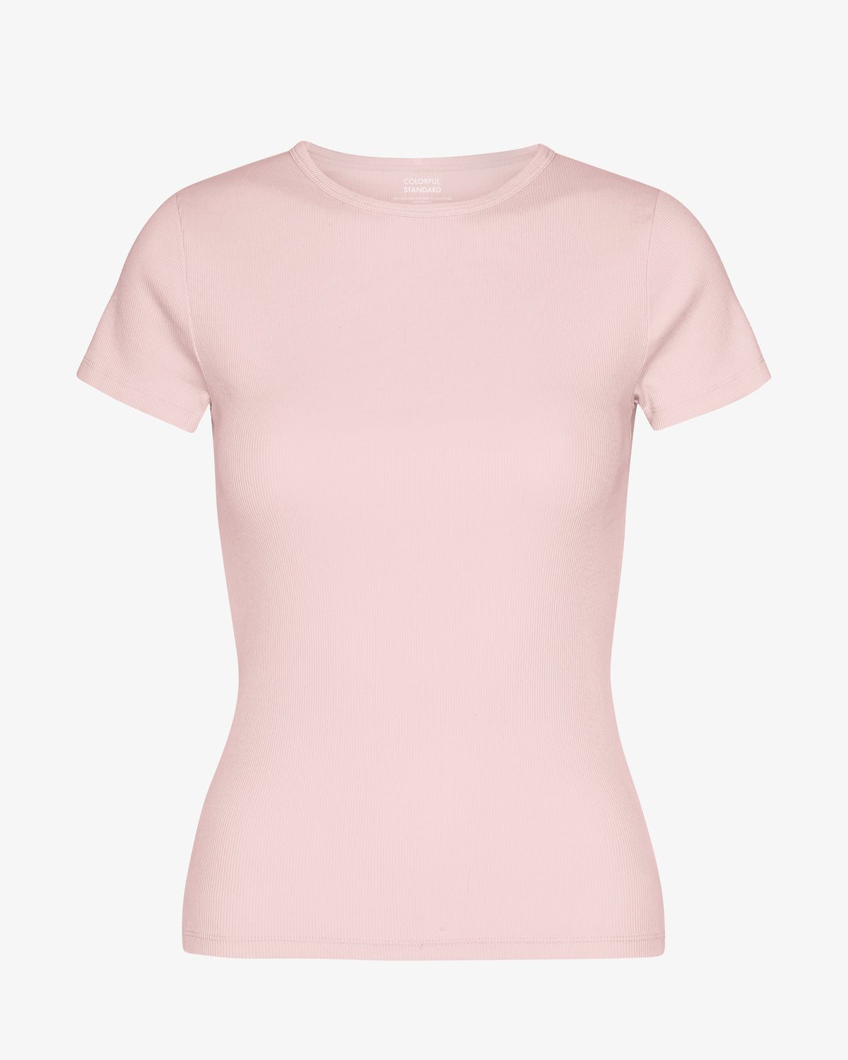 Organic Rib T-Shirt - Faded Pink