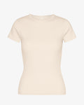 Organic Rib T-Shirt - Ivory White