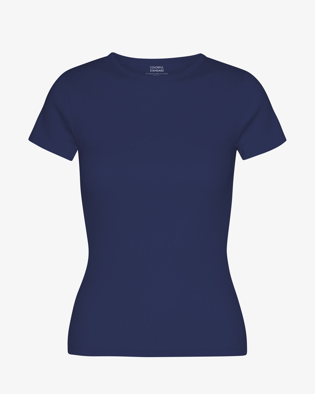 Organic Rib T-Shirt - Marine Blue