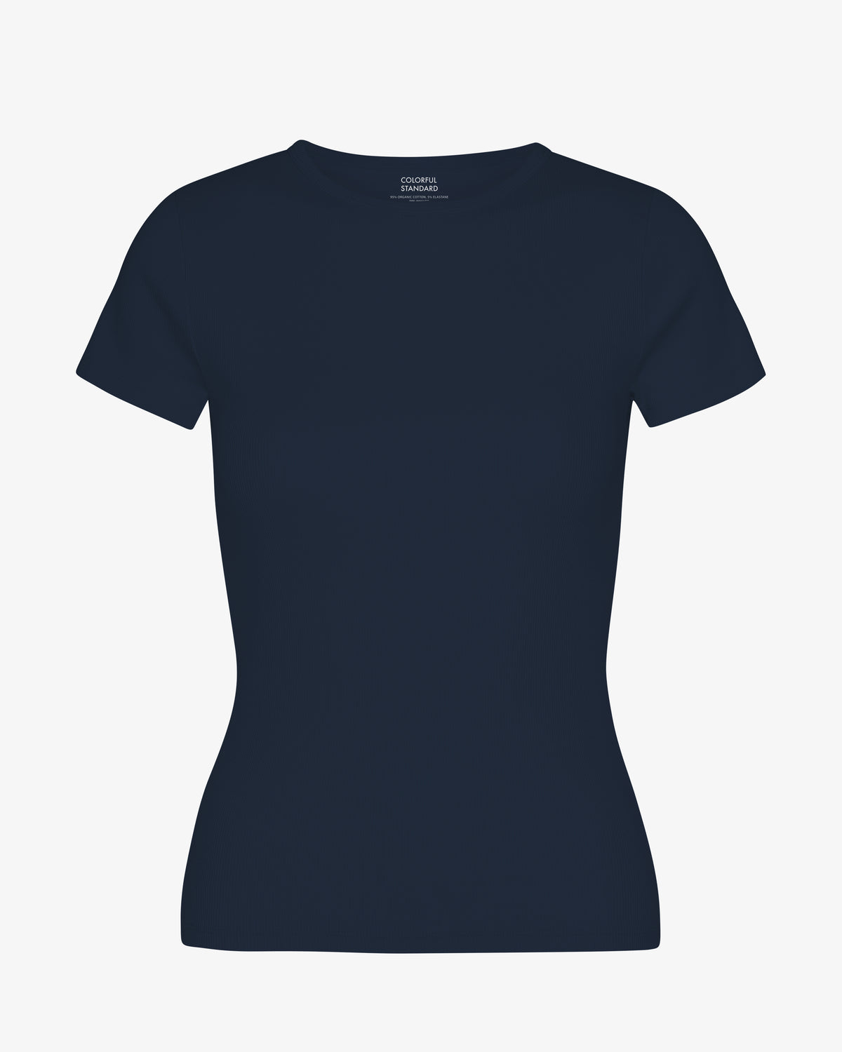 Organic Rib T-Shirt - Navy Blue