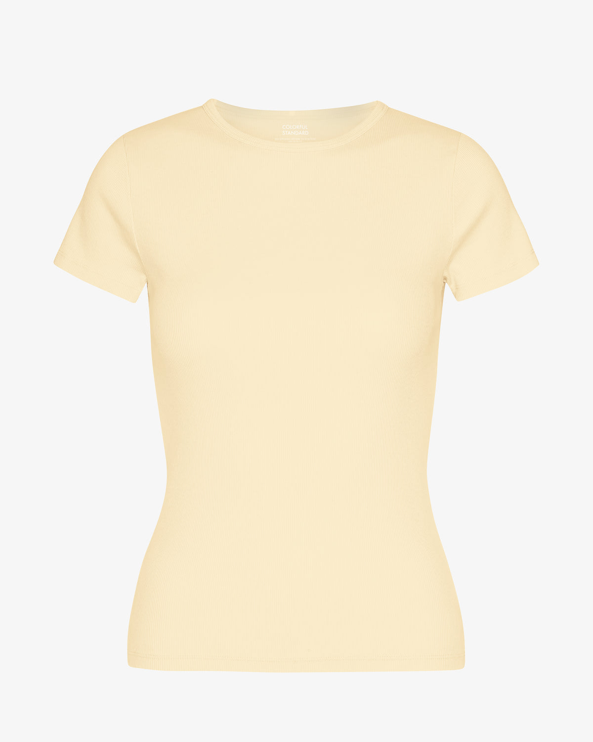 Organic Rib T-Shirt - Soft Yellow