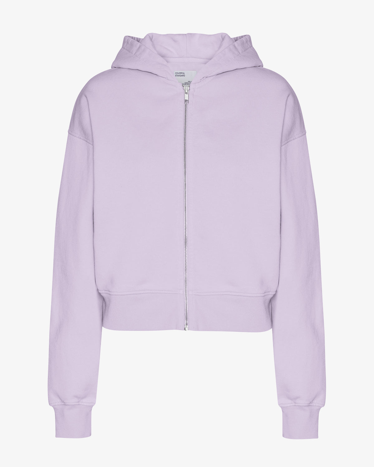 Organic Crop Zip Hood - Soft Lavender