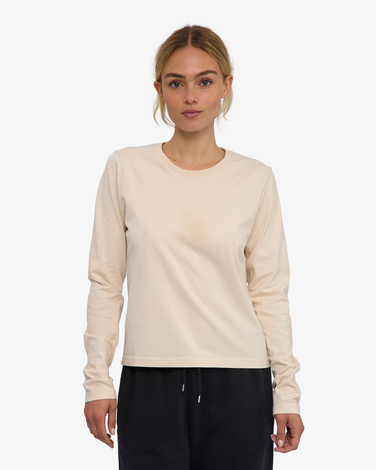 Women Organic LS T-Shirt - Faded Khaki