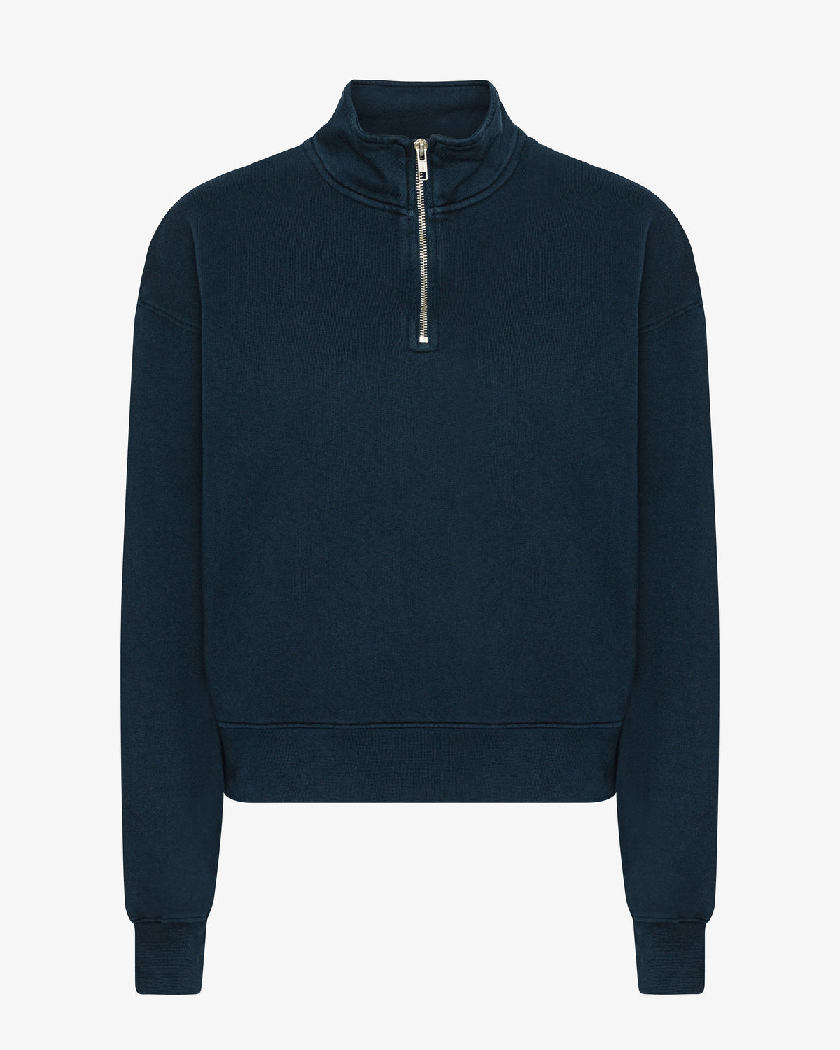 Women Organic Quarter Zip - Navy Blue
