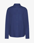 Organic Oversized Shirt - Marine Blue