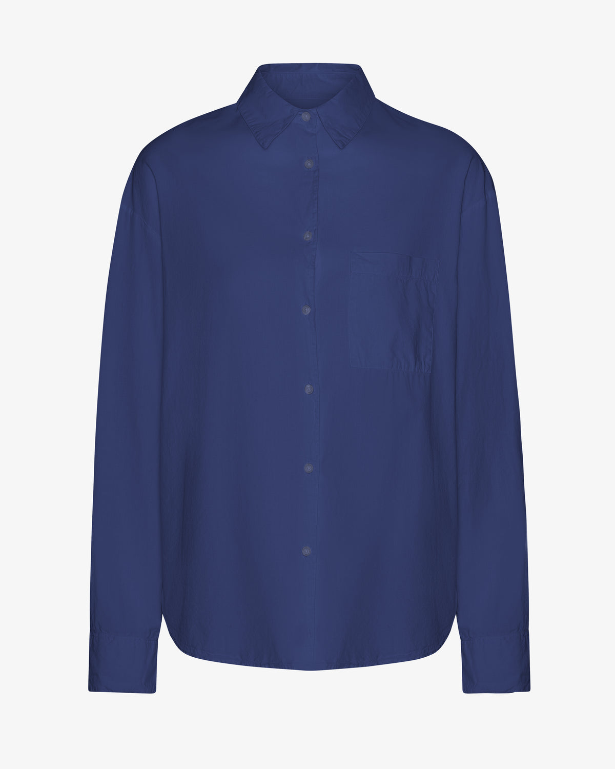 Organic Oversized Shirt - Marine Blue