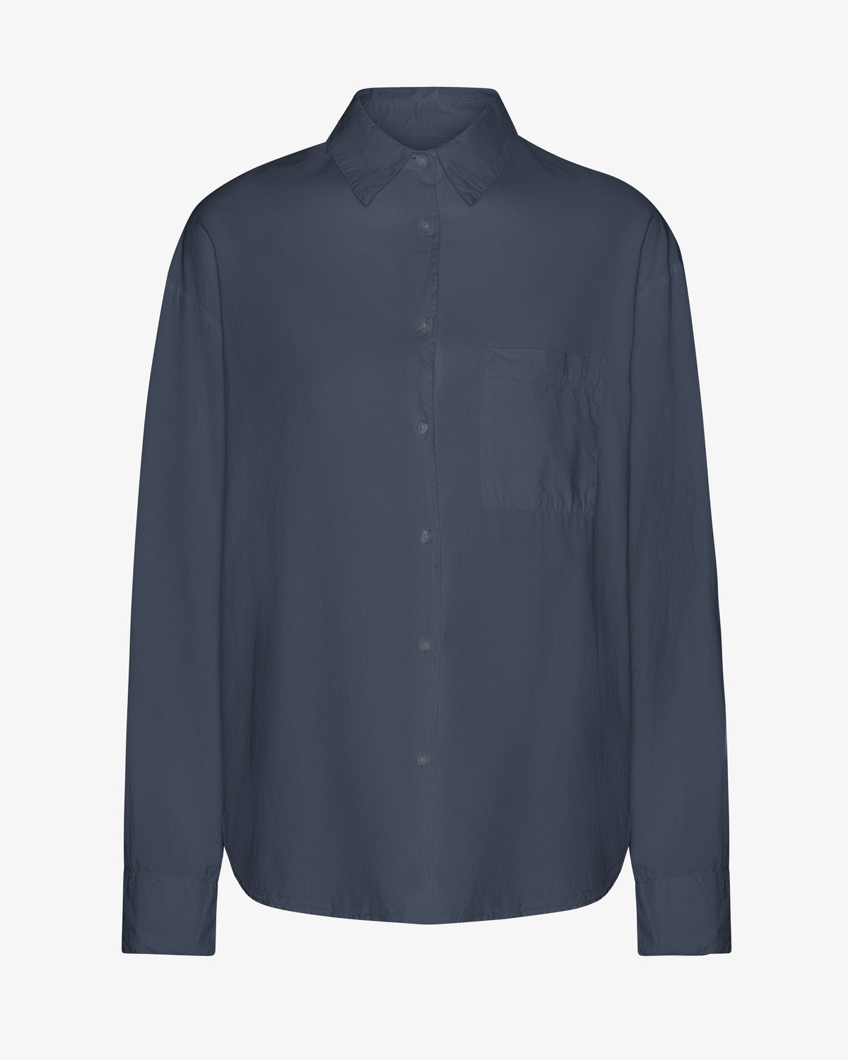 Organic Oversized Shirt - Petrol Blue
