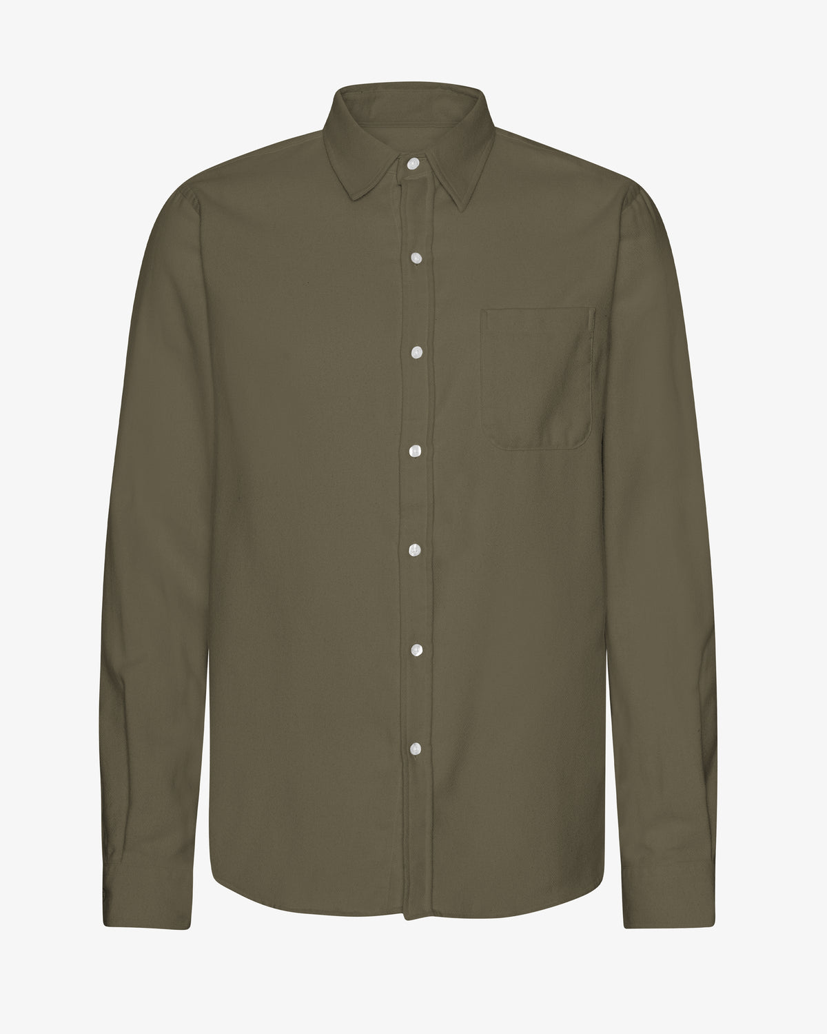 Organic Flannel Shirt - Dusty Olive