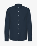 Organic Flannel Shirt - Navy Blue