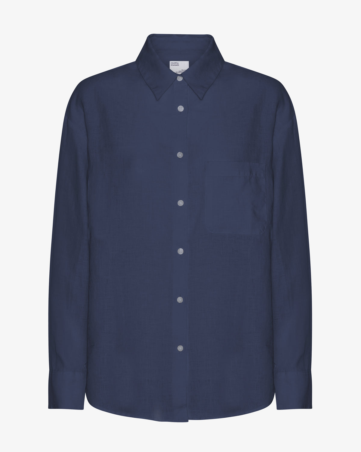 Linen Oversized Shirt - Marine Blue