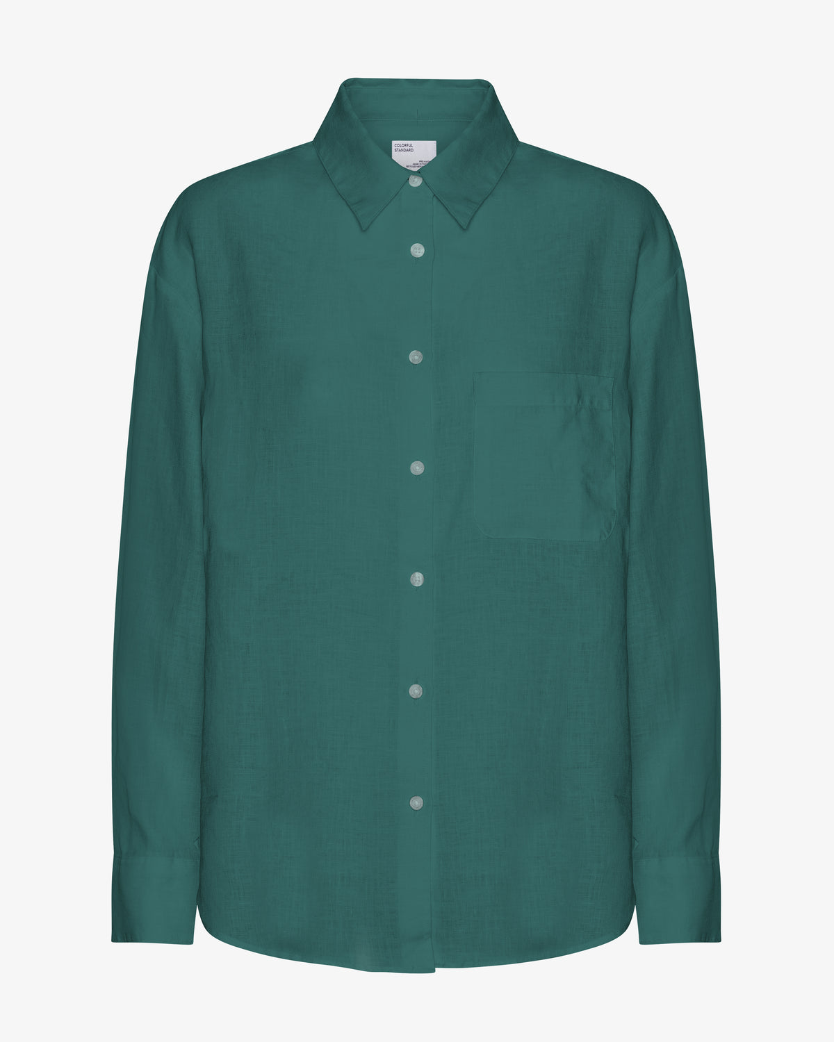 Linen Oversized Shirt - Ocean Green