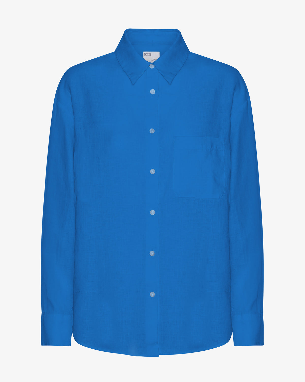 Linen Oversized Shirt - Pacific Blue