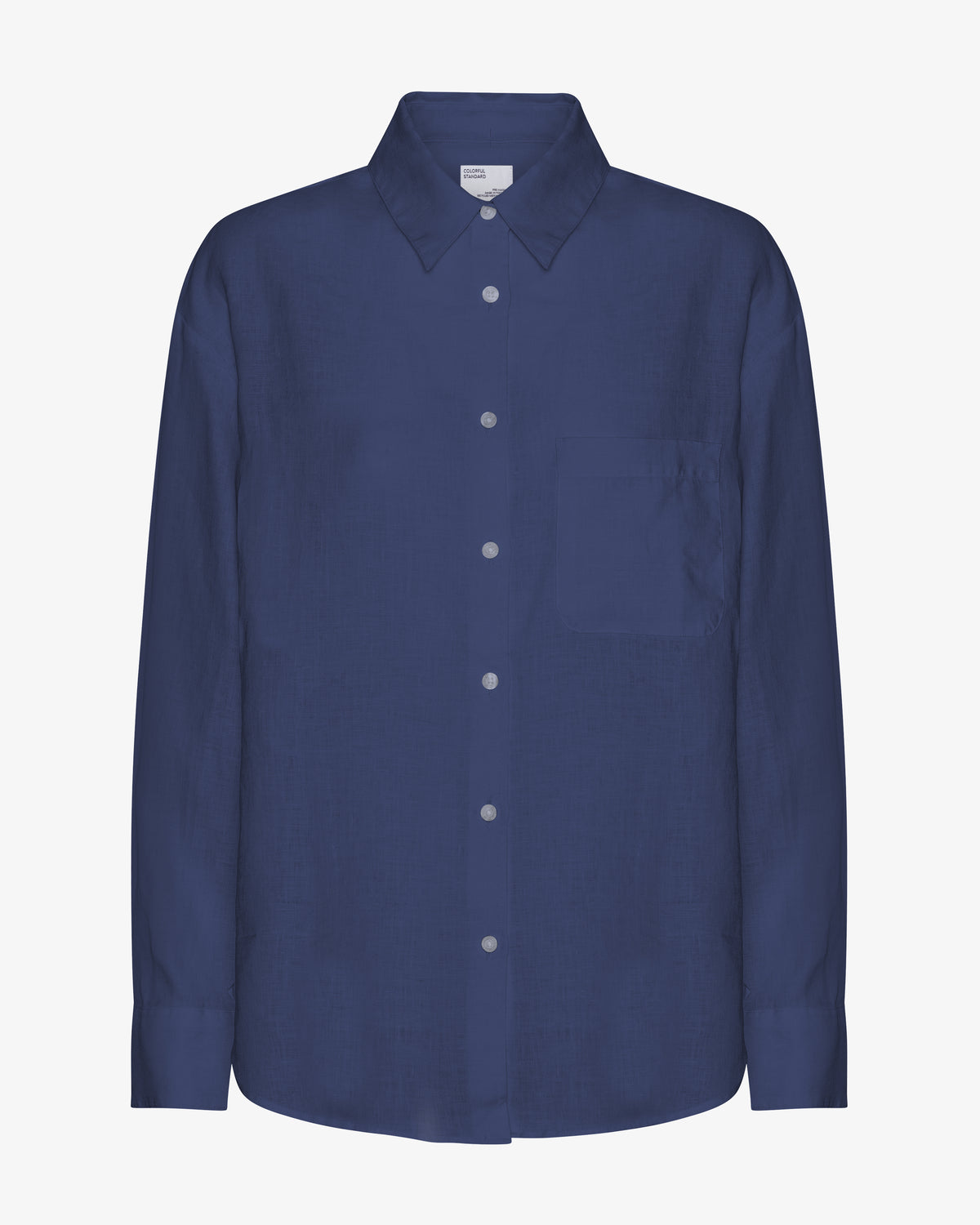 Linen Oversized Shirt - Petrol Blue