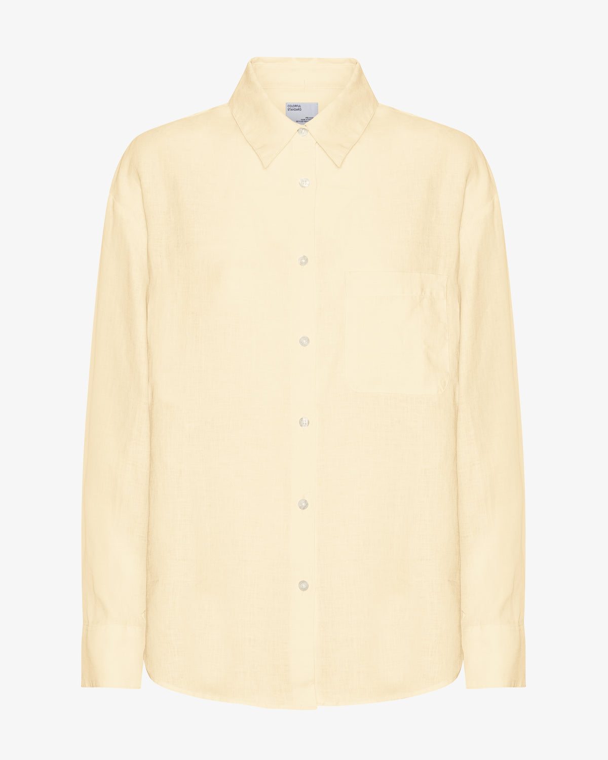 Linen Oversized Shirt - Soft Yellow