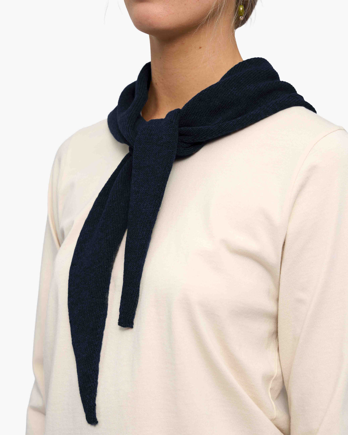 Cashmere Triangle Scarf - Navy Blue