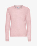 Women Light Merino Wool Crew - Faded Pink