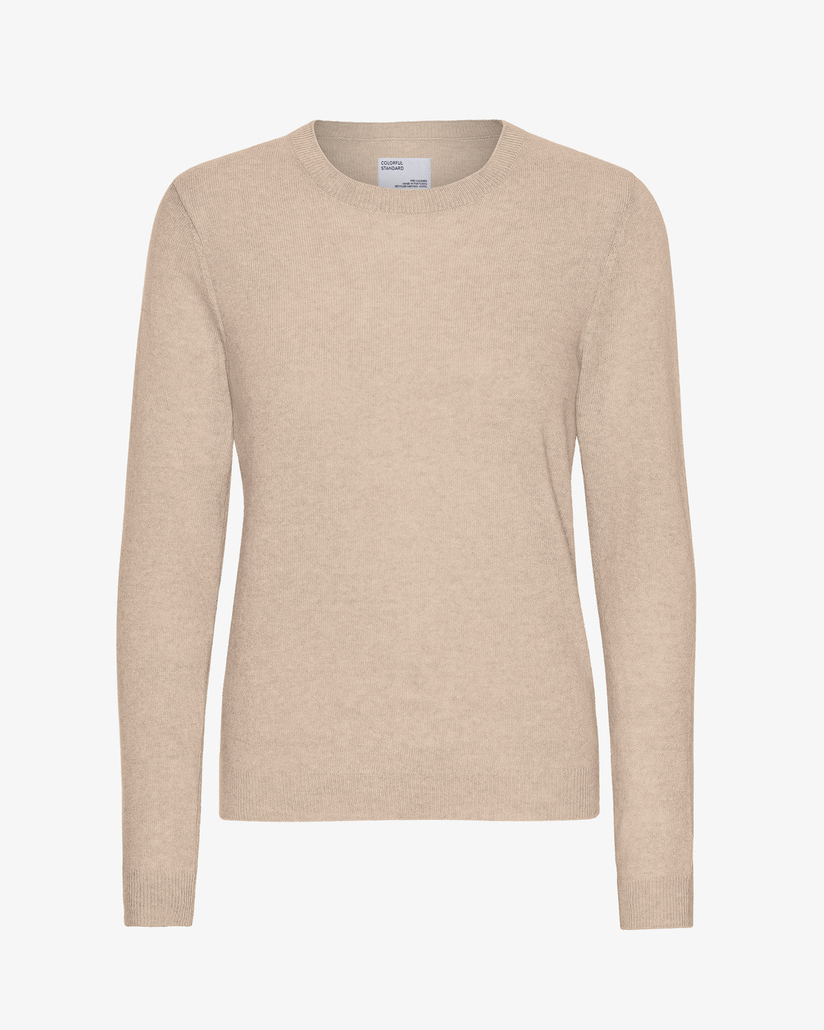 Women Light Merino Wool Crew - Ivory White