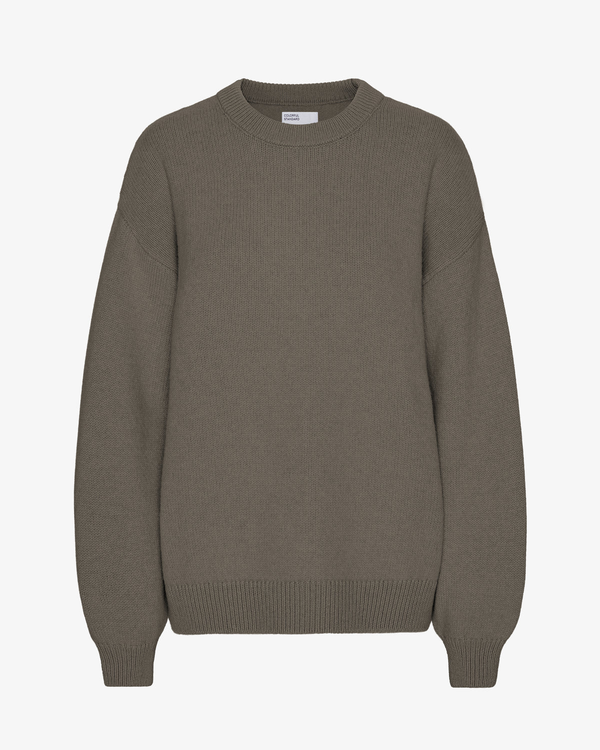 Oversized Merino Wool Crew - Dusty Olive