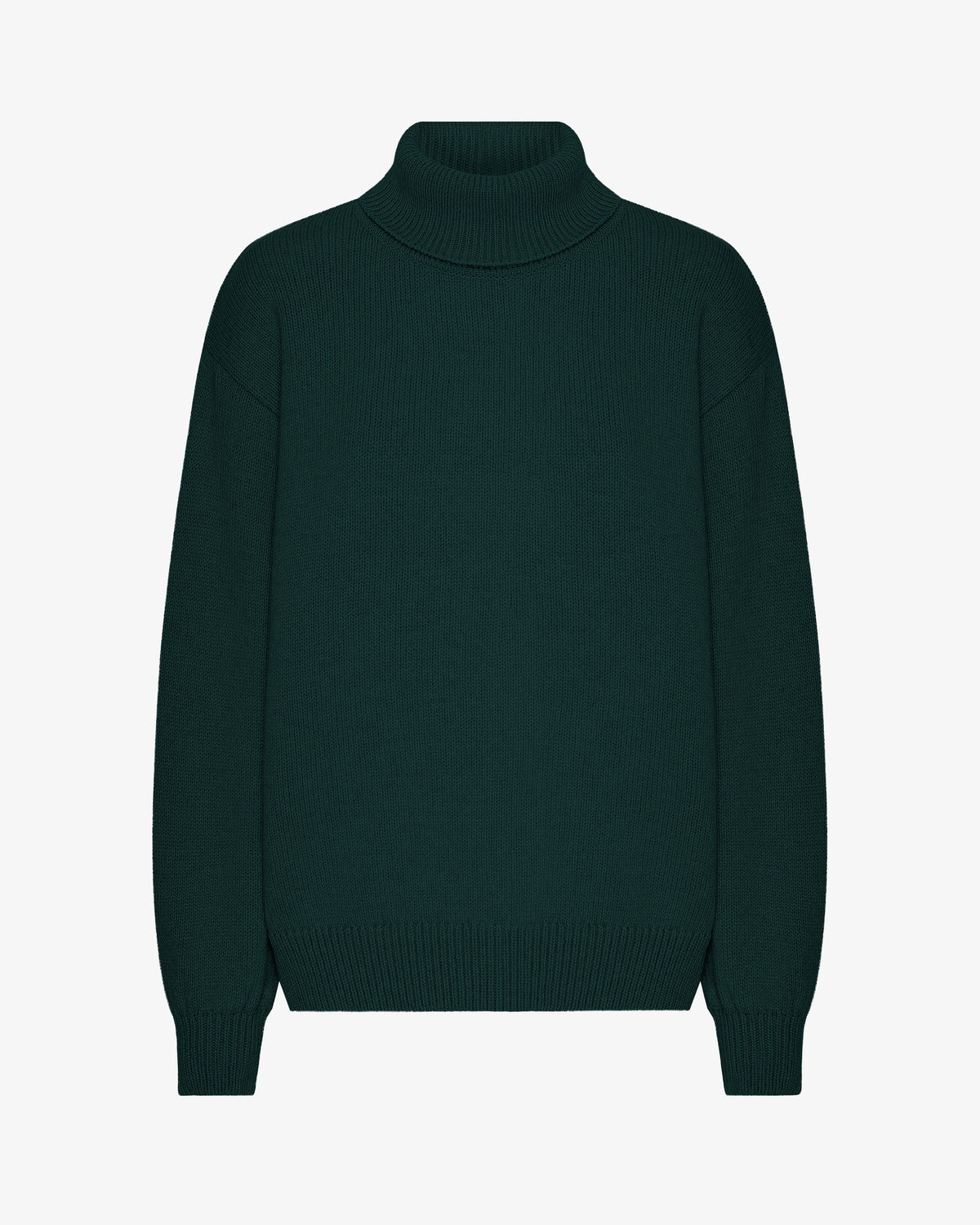 Merino Wool Turtleneck - Emerald Green