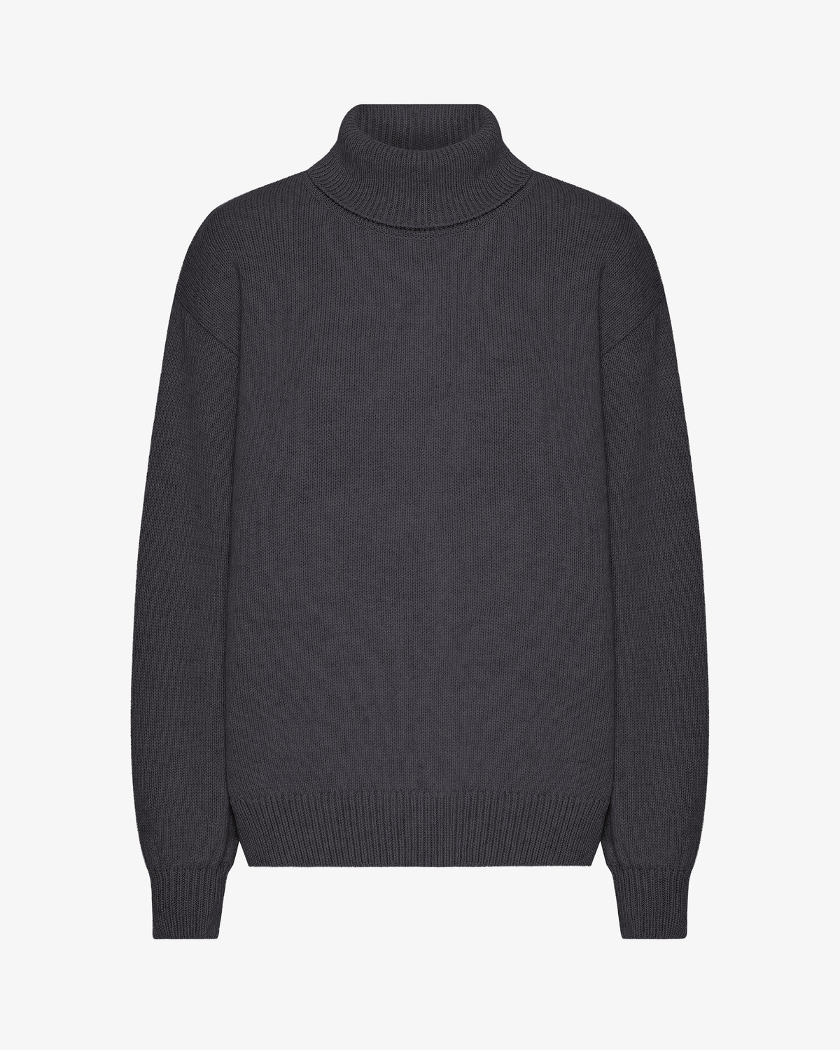 Merino Wool Turtleneck - Lava Grey