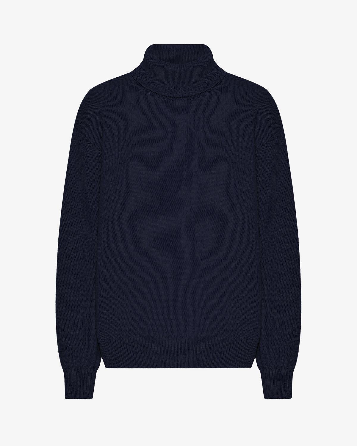 Merino Wool Turtleneck - Navy Blue
