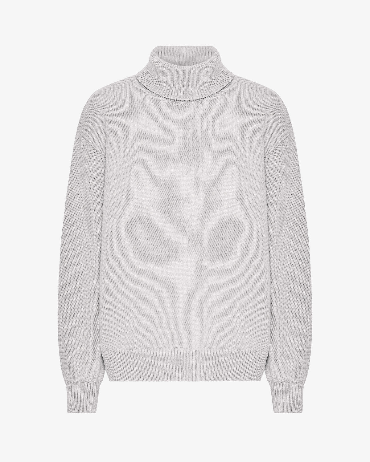 Merino Wool Turtleneck - Snow Melange
