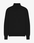 Merino Wool Turtleneck - Deep Black