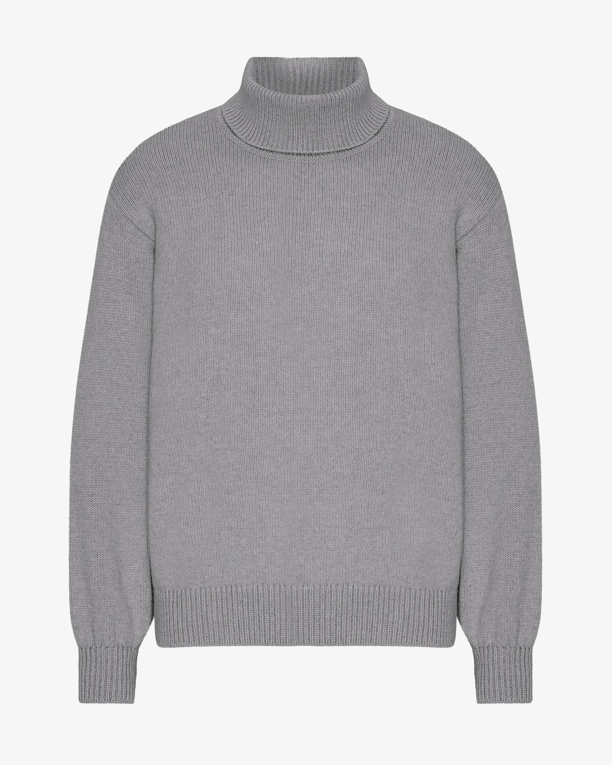 Merino Wool Turtleneck - Heather Grey