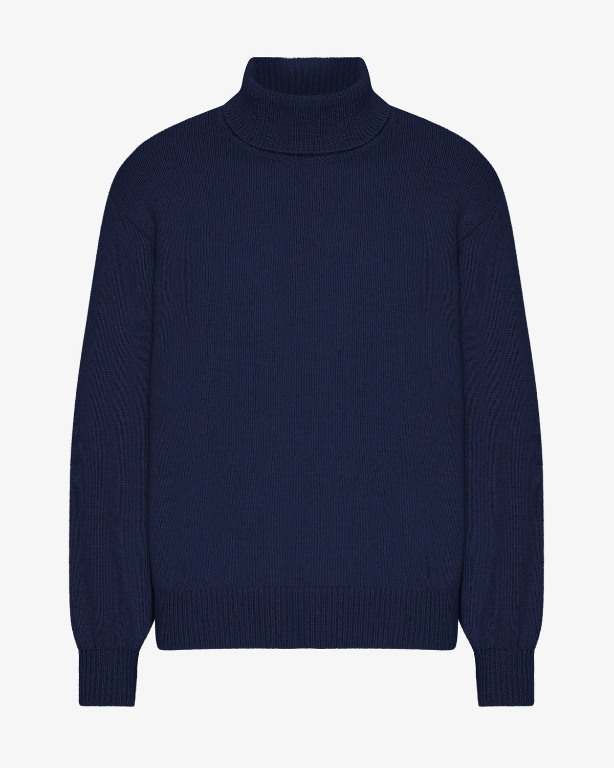 Merino Wool Turtleneck - Marine Blue