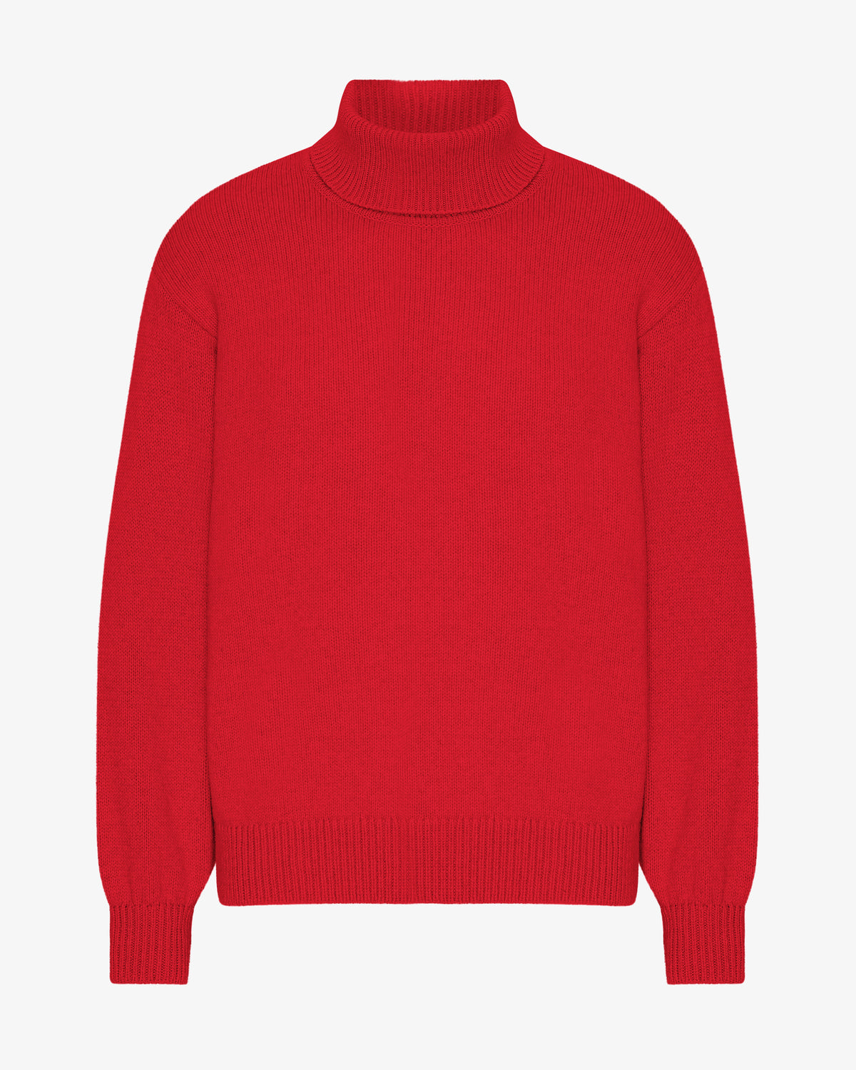 Merino Wool Turtleneck - Scarlet Red