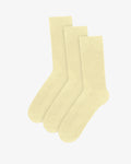 Classic Organic Sock - Soft Yellow (3-Pack)