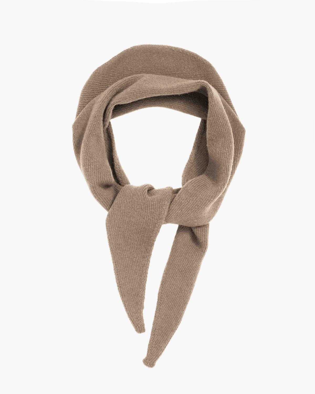Merino Wool Triangle Scarf - Bamboo Beige